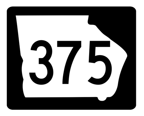 Georgia State Route 375 Sticker R4036 Highway Sign Road Sign Decal