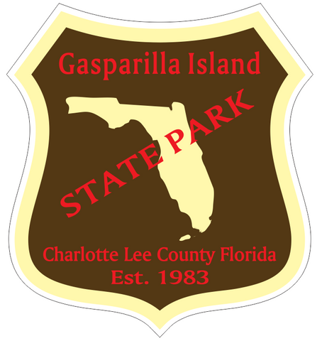 Gasparilla Island Florida State Park Sticker R6732