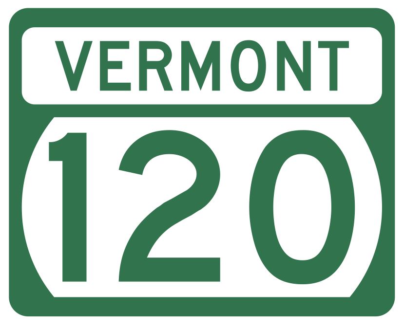 Vermont State Highway 120 Sticker Decal R5325 Highway Route Sign