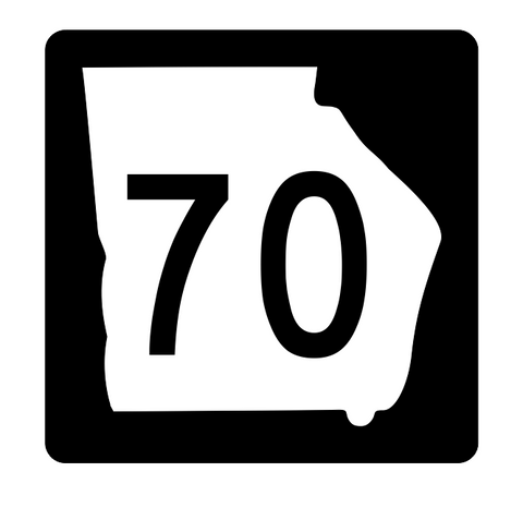 Georgia State Route 70 Sticker R3616 Highway Sign