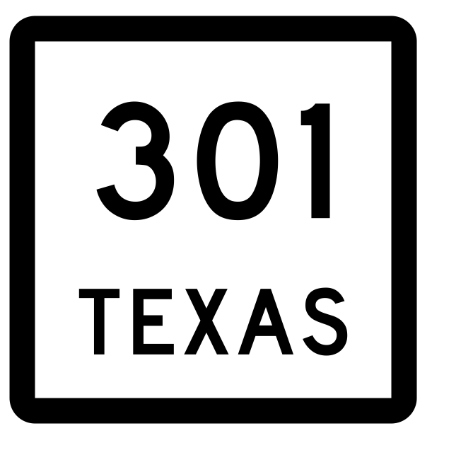 Texas State Highway 301 Sticker Decal R2596 Highway Sign