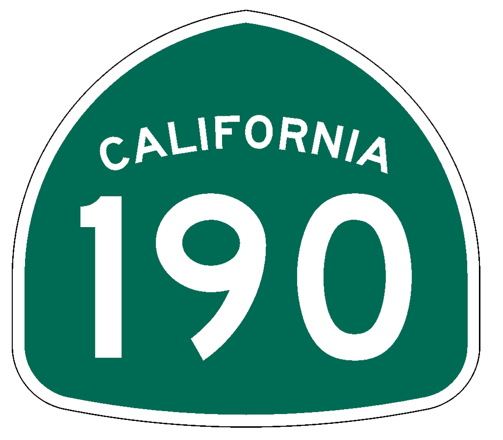 California State Route 190 Sticker Decal R1020 Highway Sign Road Sign - Winter Park Products