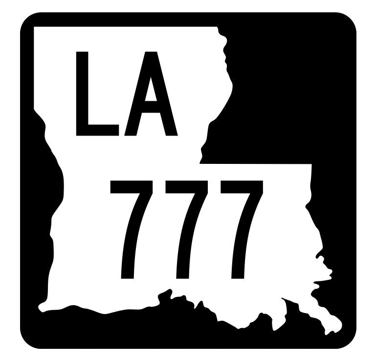 Louisiana State Highway 777 Sticker Decal R6090 Highway Route Sign