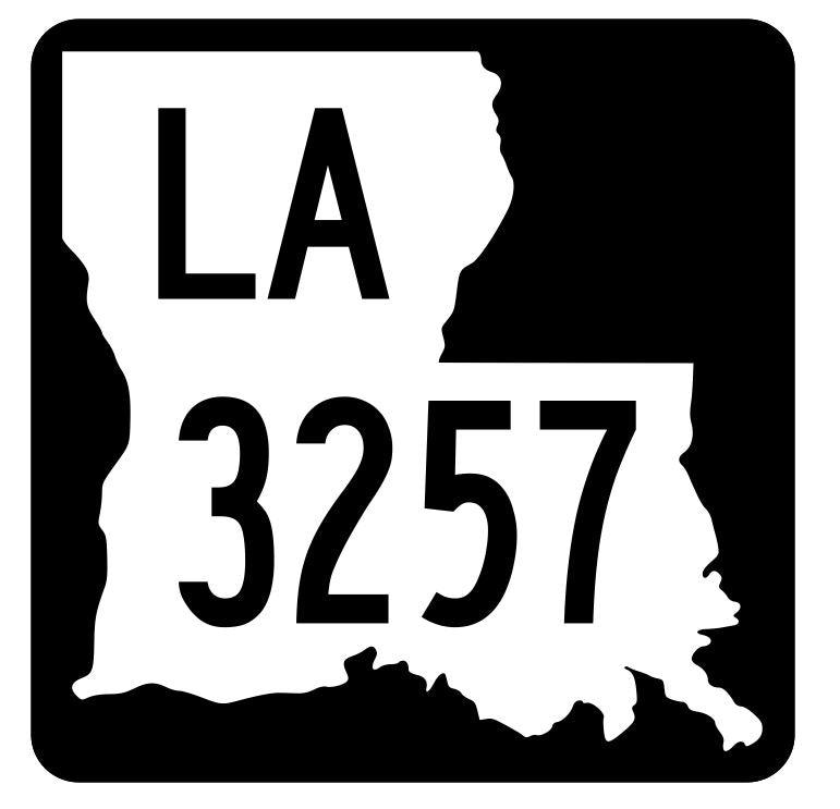 Louisiana State Highway 3257 Sticker Decal R6580 Highway Route Sign