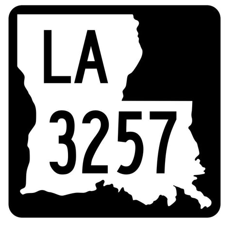 Louisiana State Highway 3257 Sticker Decal R6580 Highway Route Sign