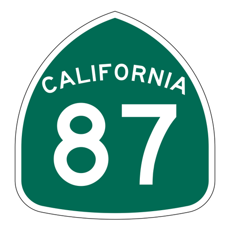 California State Route 87 Sticker Decal R1171 Highway Sign - Winter Park Products