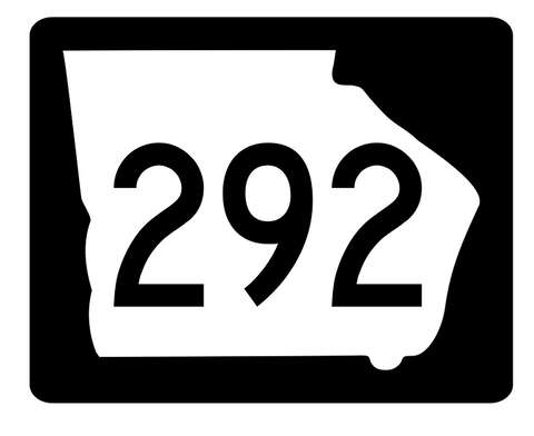 Georgia State Route 292 Sticker R3956 Highway Sign