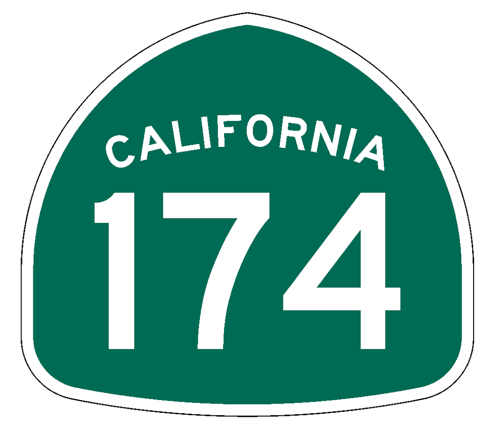 California State Route 174 Sticker Decal R1016 Highway Sign Road Sign - Winter Park Products