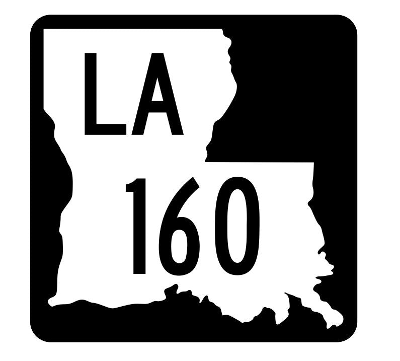 Louisiana State Highway 160 Sticker Decal R5875 Highway Route Sign