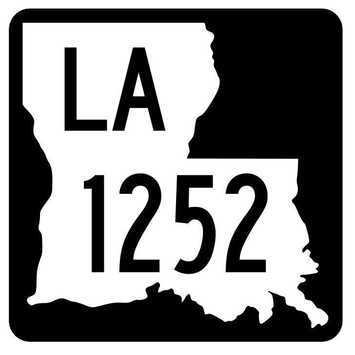 Louisiana State Highway 1252 Sticker Decal R6472 Highway Route Sign