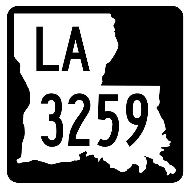 Louisiana State Highway 3259 Sticker Decal R6582 Highway Route Sign