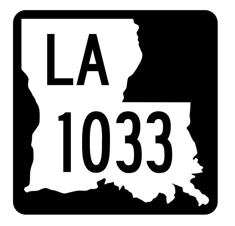 Louisiana State Highway 1033 Sticker Decal R6293 Highway Route Sign