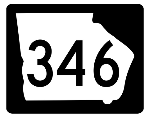 Georgia State Route 346 Sticker R4010 Highway Sign Road Sign Decal