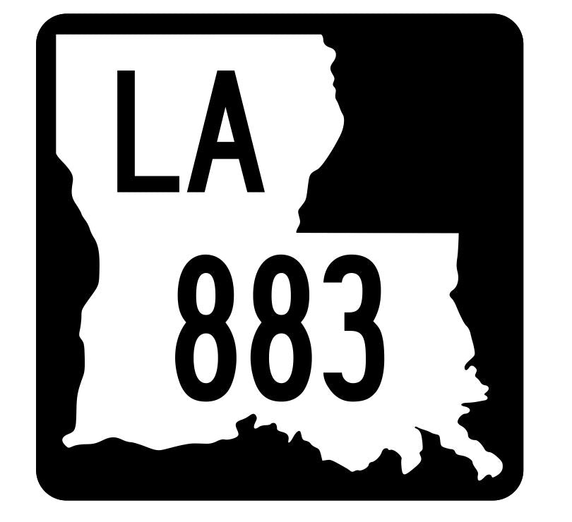 Louisiana State Highway 883 Sticker Decal R6176 Highway Route Sign