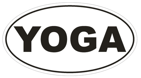 YOGA Oval Bumper Sticker or Helmet Sticker D505 Euro Oval Laptop Cellphone - Winter Park Products