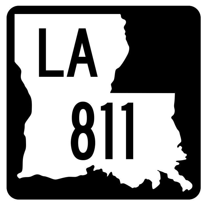 Louisiana State Highway 811 Sticker Decal R6115 Highway Route Sign