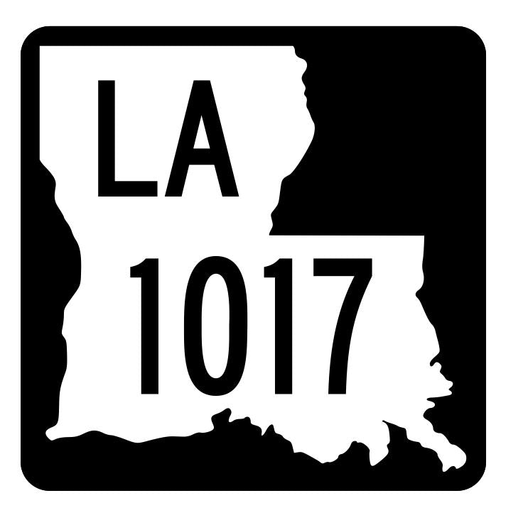 Louisiana State Highway 1017 Sticker Decal R6278 Highway Route Sign