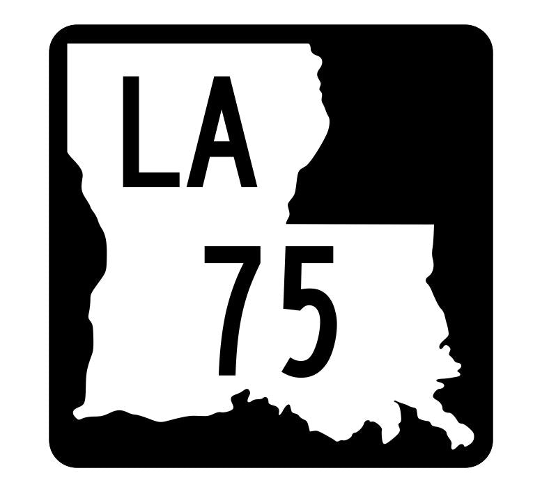 Louisiana State Highway 75 Sticker Decal R5795 Highway Route Sign