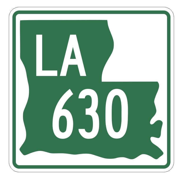 Louisiana State Highway 630 Sticker Decal R6628 Highway Route Sign