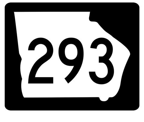 Georgia State Route 293 Sticker R3957 Highway Sign