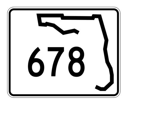 Florida State Road 678 Sticker Decal R1661 Highway Sign - Winter Park Products