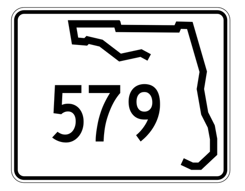 Florida State Road 579 Sticker Decal R1632 Highway Sign - Winter Park Products