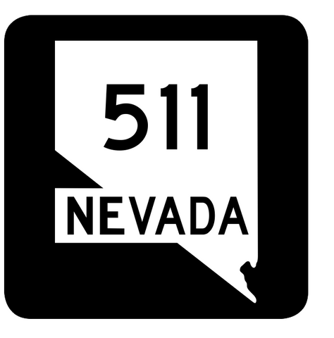 Nevada State Route 511 Sticker R3078 Highway Sign Road Sign