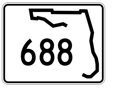 Florida State Road 688 Sticker Decal R1670 Highway Sign - Winter Park Products