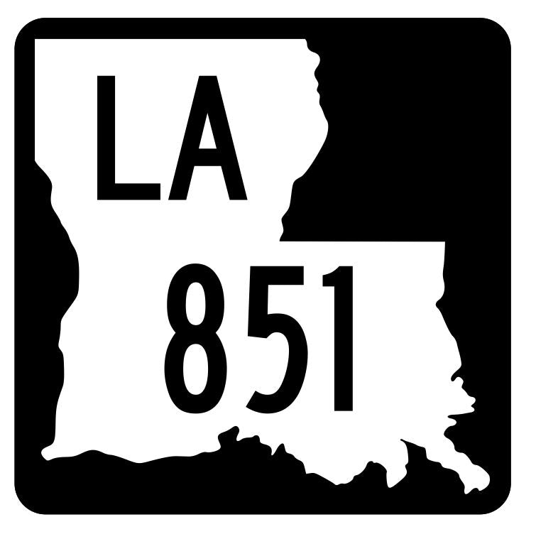 Louisiana State Highway 851 Sticker Decal R6146 Highway Route Sign