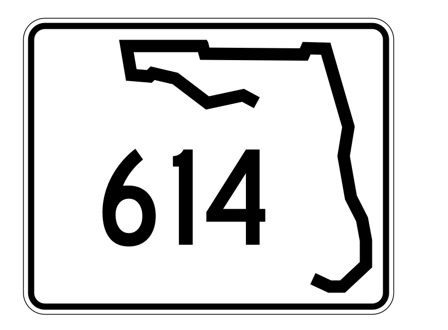 Florida State Road 614 Sticker Decal R1649 Highway Sign - Winter Park Products