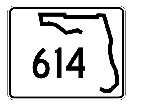 Florida State Road 614 Sticker Decal R1649 Highway Sign - Winter Park Products