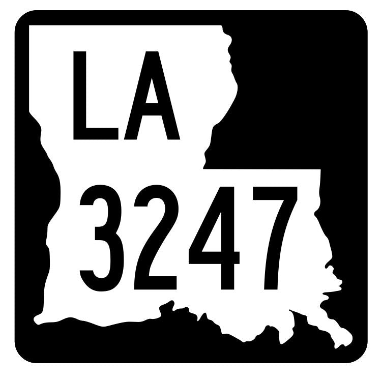 Louisiana State Highway 3247 Sticker Decal R6571 Highway Route Sign