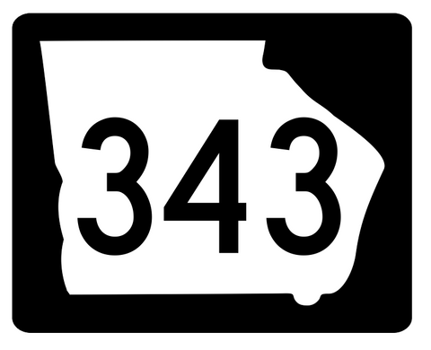 Georgia State Route 343 Sticker R4007 Highway Sign Road Sign Decal