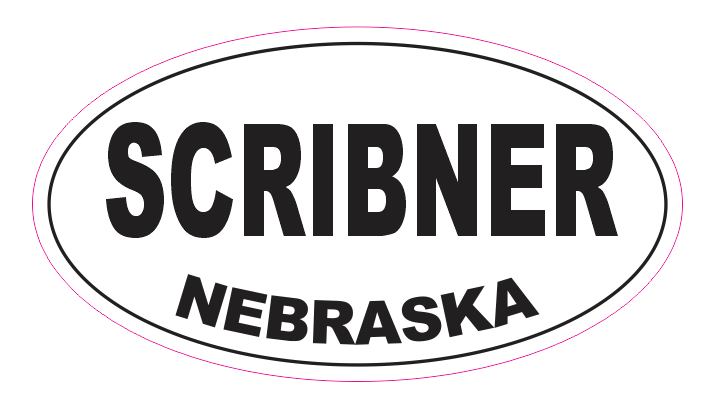 Scribner Nebraska Oval Bumper Sticker D7033 Euro Oval