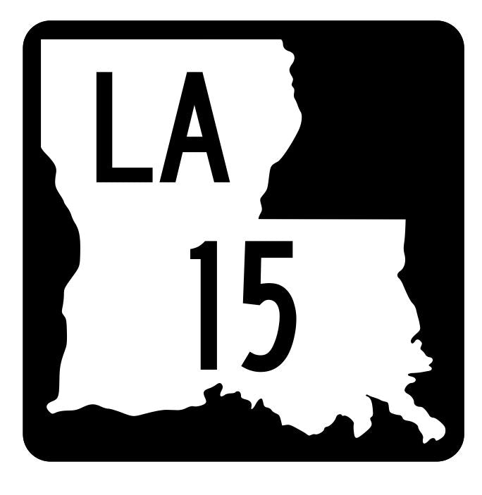 Louisiana State Highway 15 Sticker Decal R5742 Highway Route Sign