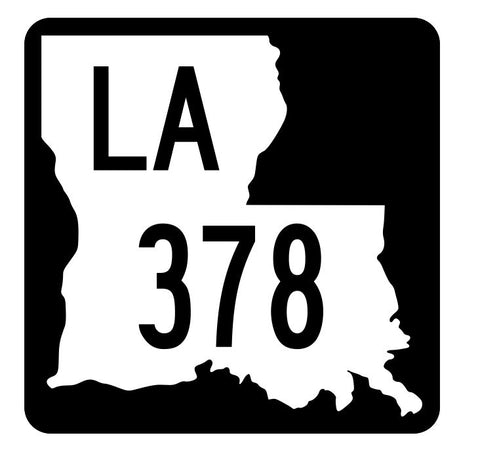 Louisiana State Highway 378 Sticker Decal R5926 Highway Route Sign