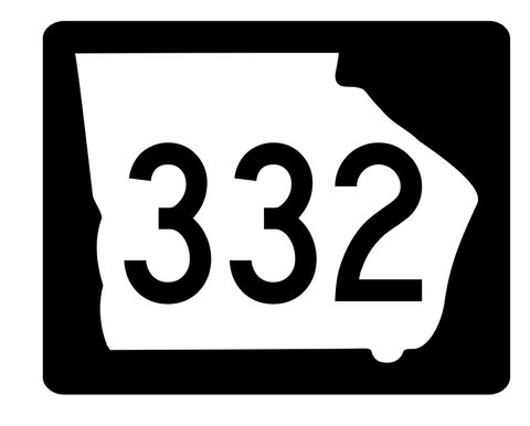 Georgia State Route 332 Sticker R3996 Highway Sign Road Sign Decal