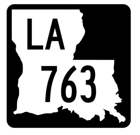 Louisiana State Highway 763 Sticker Decal R6080 Highway Route Sign