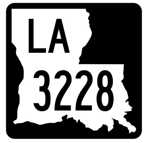 Louisiana State Highway 3228 Sticker Decal R6565 Highway Route Sign