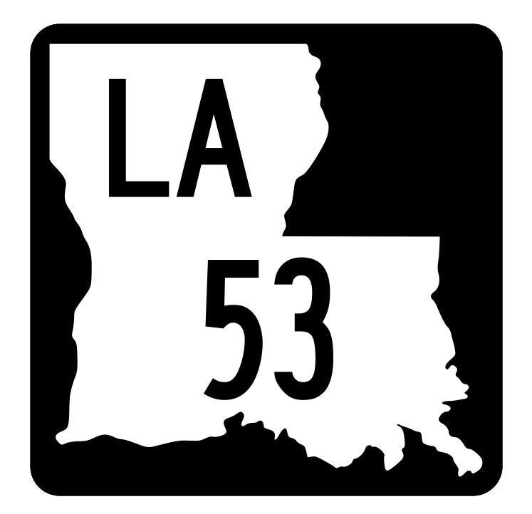 Louisiana State Highway 53 Sticker Decal R5778 Highway Route Sign