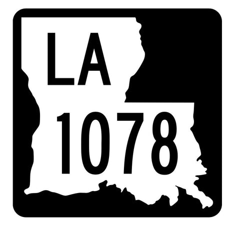 Louisiana State Highway 1078 Sticker Decal R6333 Highway Route Sign