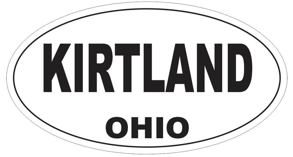 Kirtland Ohio Oval Bumper Sticker or Helmet Sticker D6124