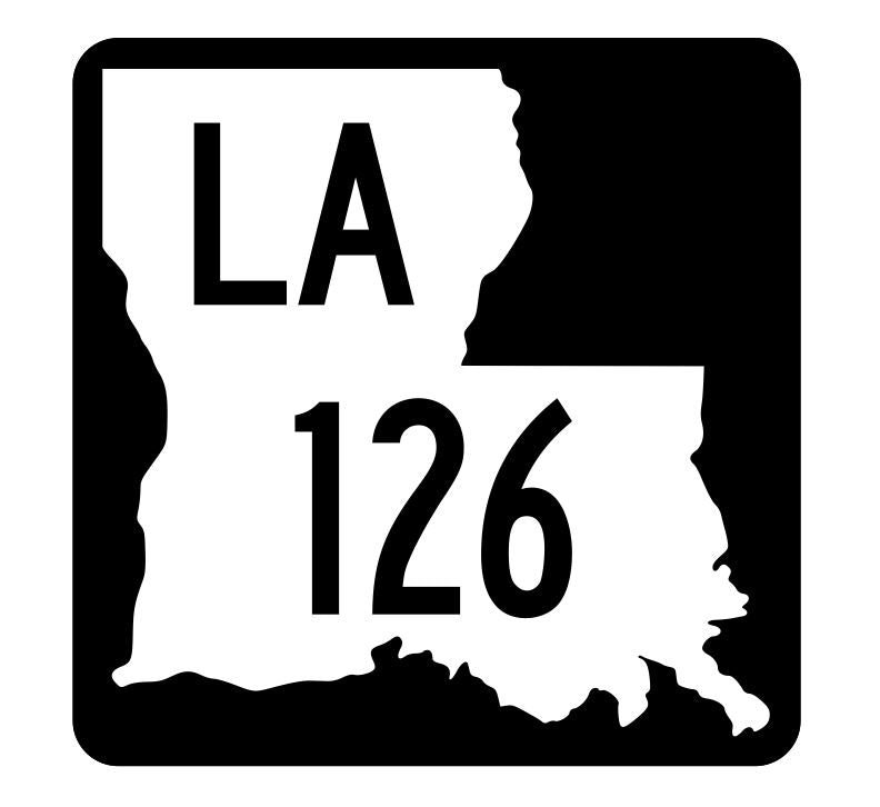 Louisiana State Highway 126 Sticker Decal R5842 Highway Route Sign