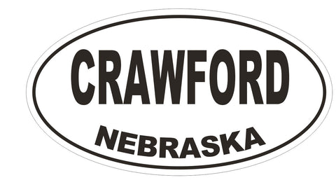 Crawford Nebraska Oval Bumper Sticker D5017 Oval