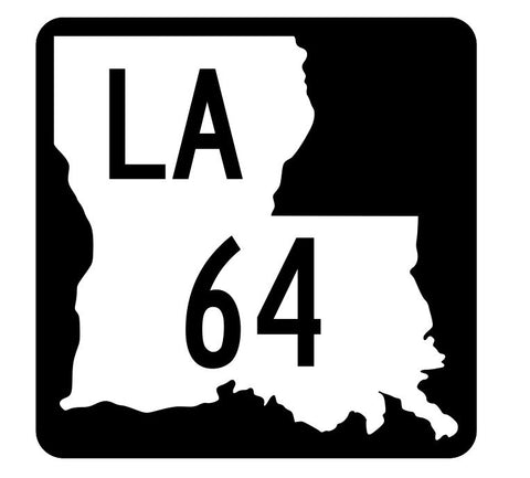 Louisiana State Highway 64 Sticker Decal R5786 Highway Route Sign