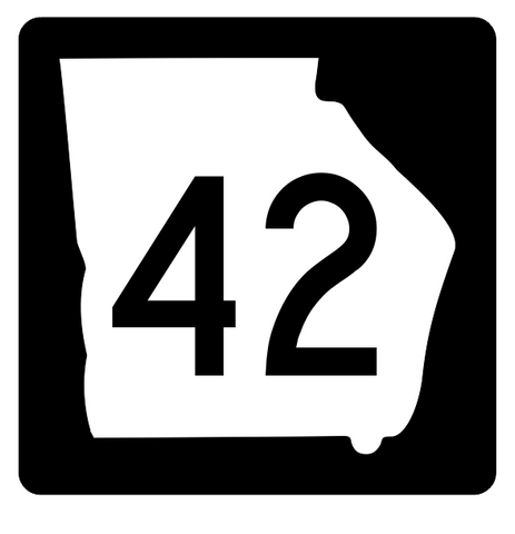 Georgia State Route 42 Sticker R3589 Highway Sign