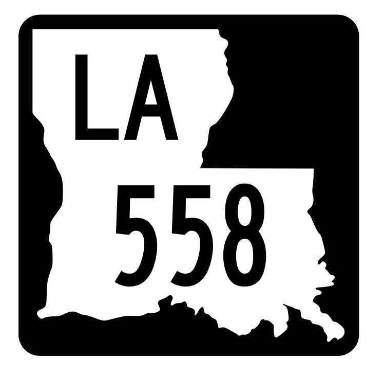 Louisiana State Highway 558 Sticker Decal R5997 Highway Route Sign