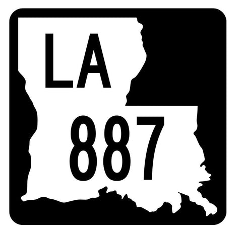 Louisiana State Highway 887 Sticker Decal R6177 Highway Route Sign