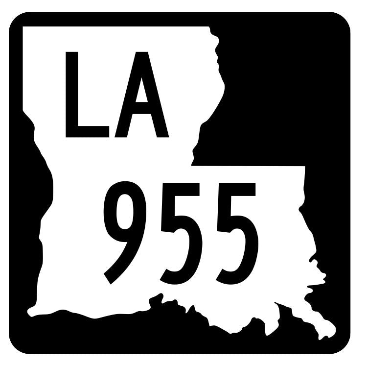 Louisiana State Highway 955 Sticker Decal R6219 Highway Route Sign