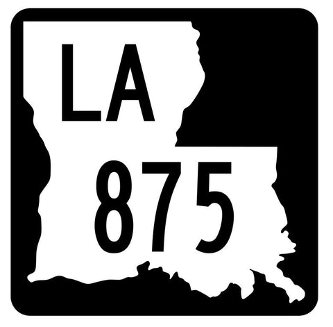 Louisiana State Highway 875 Sticker Decal R6168 Highway Route Sign